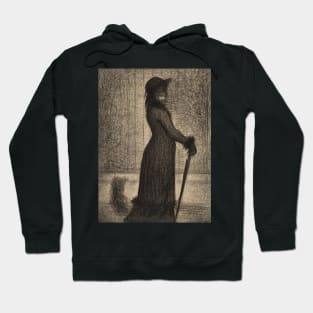 Woman Strolling by Georges-Pierre Seurat Hoodie